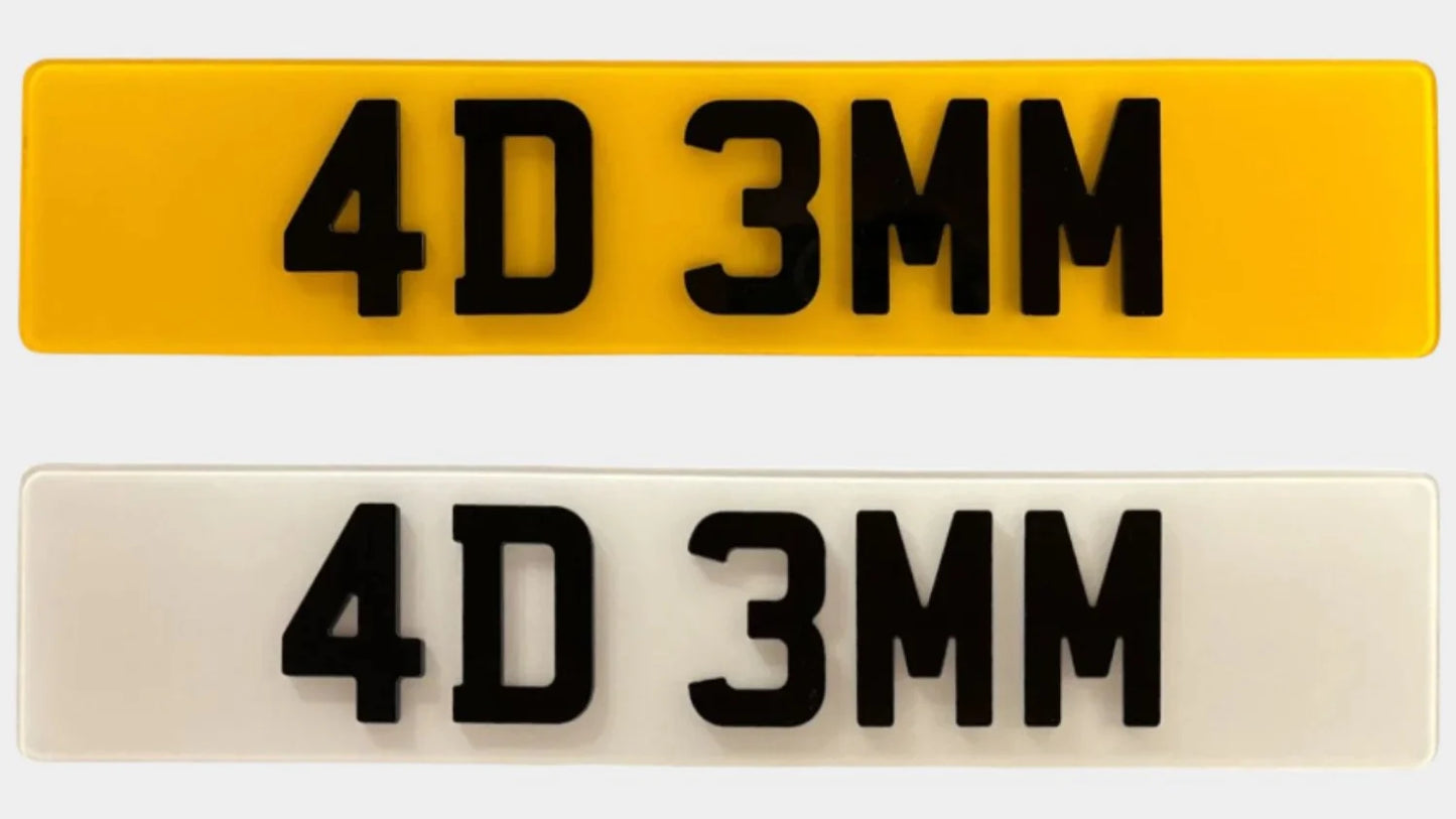 4D Number Plates