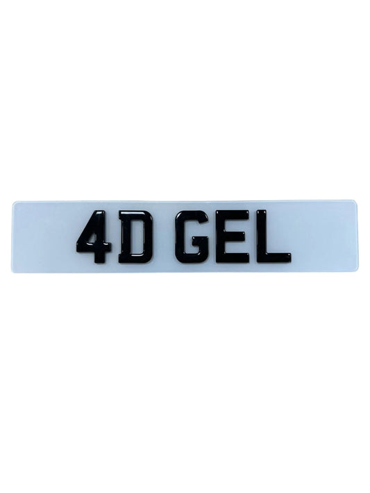 4D Gel Number Plates